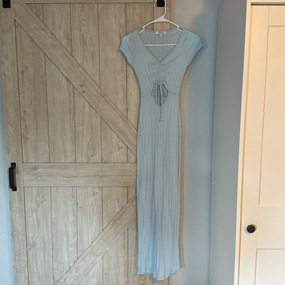Frankie’s bikinis blue dress size small cut out